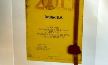 Drutex ponownie uhonorowany tytułem "Dobra Firma"