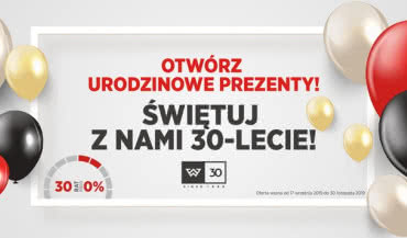 Pakiet promocji na 30. urodziny marki Wiśniowski