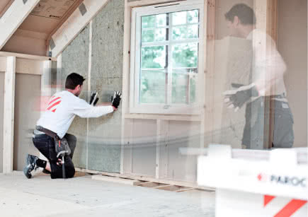 Ocieplenie ściany szczytowej od wewnątrz wełną kamienną PAROC
